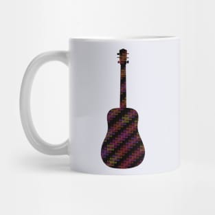 Guitar with guitar overlay pattern Mug